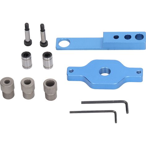 11-teiliges Bohrlochführungs-Set aus Aluminiumlegierung, Dübelbohrlehre für die Holzbearbeitung (1/5)