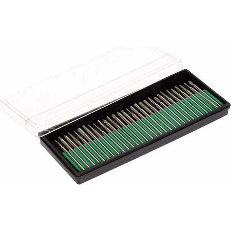 Tête de Meulage Diamant Aiguille Électrolytique 30 Pièces avec Boîte à Poignée Accessoires pour Meuleuse Électrique - KZQ