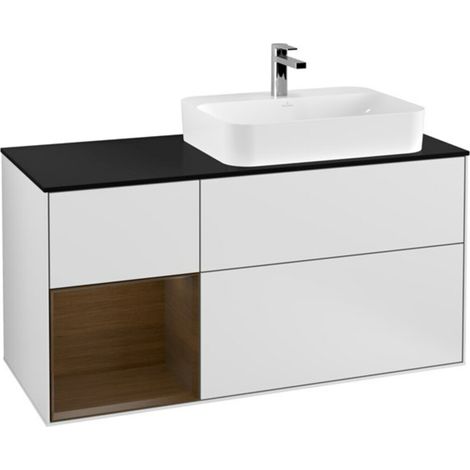 V&B Waschtischunterschrank Wandbeleuchtung Finion 120cm, Pl b m, Reg li wal ven, wh. m Lac (1/2)