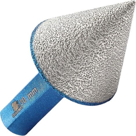Fraise diamant 30mm pour agrandir trous carrelage, marbre, granit, queue hexagonale (1/5)