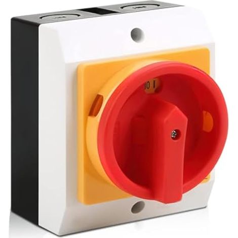 Interrupteur principal Disjoncteur 25 A rotatif, boîtier de séparation de l'alimentation, fonctionnement d'arrêt (1/5)