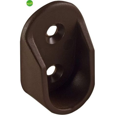 Supporto laterale Masidef rs01787 per tubo ovale in plastica marrone 2pz (1/2)