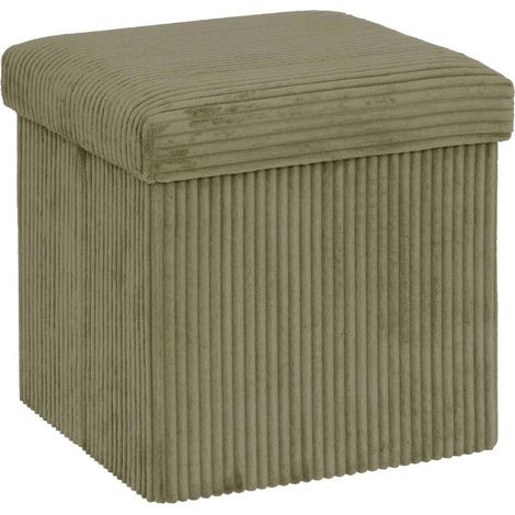 Pouf Pliant Coffre "Arum" 38cm Kaki (1/5)