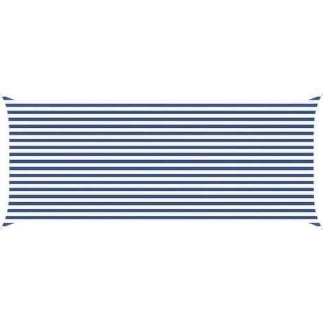 Sun Shade Sail Blue and White 6 x 2.5 m 100% Polyester Oxford vidaXL