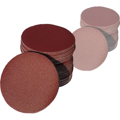 100 disques de ponçage auto-agrippants Ø150 mm, grain P40, pour ponceuse à plaques de plâtre BOHRFUX (1/5)