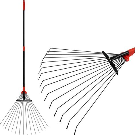 Laubbesen Strend Pro R114, 15 Lamellen, Fächerbesen, verstellbar, Metallstiel