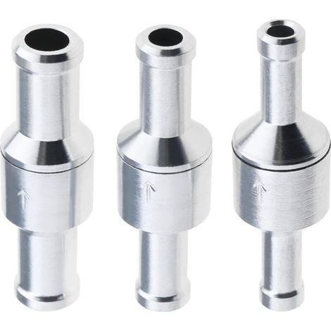 Pair CSPARKV 3pcs Clapet Anti-retour Unidirectionnel en Ligne 6mm 8mm 10mm Vanne en Aluminium pour Tuyau d'eau Essence Biodiesel Liquide de Refroidissement Pompe à Pression d'eau Accessoires