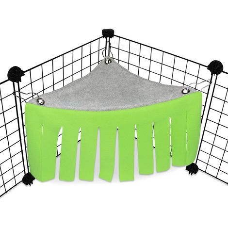 Cachette en polaire d'angle pour cochons d'Inde, furets, chinchillas, hérissons, lapins nains et autres petits animaux de compagnie - Accessoires et jouets (1/5)