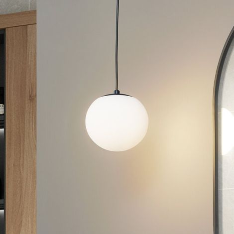 [NEUWERTIG] B-Ware Lucande Hängelampe Bidolo schwarz Glas Ø 15 cm IP44 Deckenlampe Lampe Leuchte (1/2)