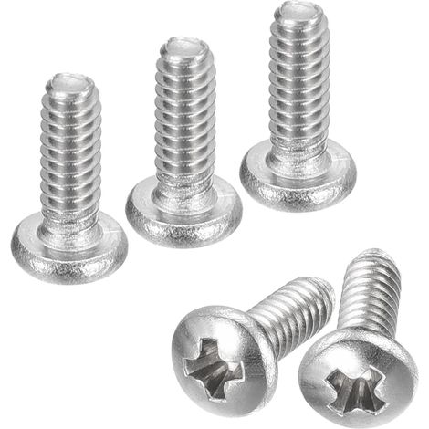 4-40x5/16" Poêle Tête Machine Vis, 304 Inox Acier 18-8 Vis, Phillips Lecteur, Entièrement Fileté, Lumineux Finition, Paquet de 50 (1/5)