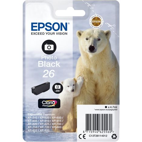 Epson Polar bear C13T26114022 cartucho de tinta 1 pieza(s) Original Rendimiento estándar Foto negro