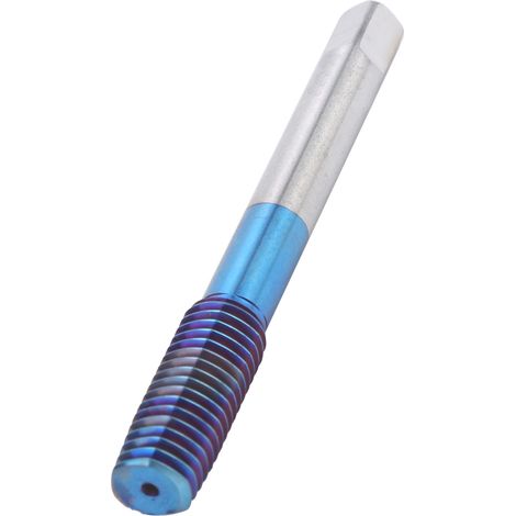 Taraud à revêtement nano-bleu, acier au tungstène, métrique, poignée droite, taraud machine M10 (1/5)