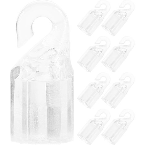 10pcs Crochets pour Capuchons de Baguette de Stores Verticaux en Plastique Pom Clair, Accessoires Faciles à Utiliser Design Créatif pour Tringles à Rideaux (1/5)