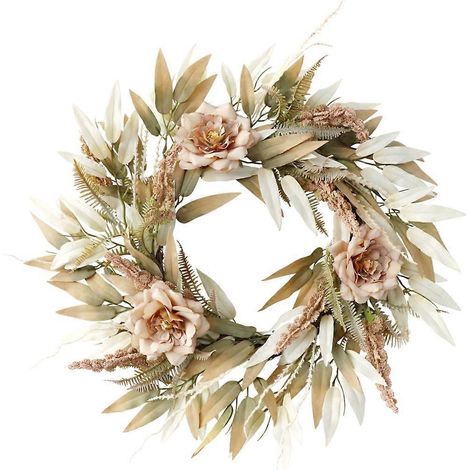 Couronne de pivoines artificielles pour décorations de Thanksgiving, couronne d'automne (1/4)