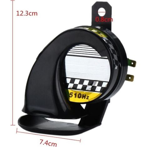 Klaxon universel haut-parleur 12v 130db, haut-parleur Super haut, moteur de moto, dernier bateau électrique, haut-parleur, haut-parleur, klaxon à air, sirène noir