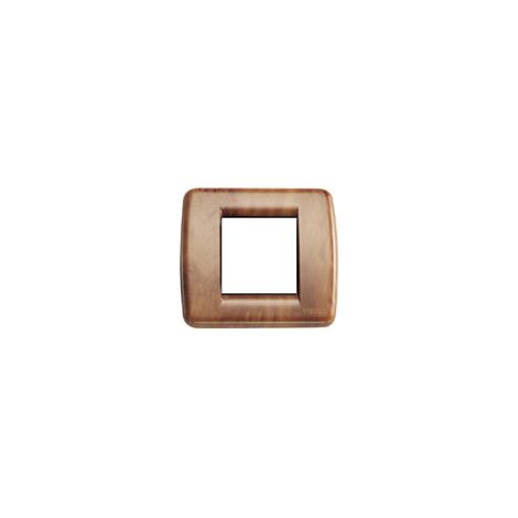 VIMAR - PLACCA IDEA RONDO 1/2M METALLO COLORE RADICA DI NOCE