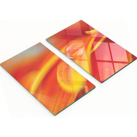 Tablas de servir de cristal para cocina con diseño de gotas de agua, 2 x 30 x 52 cm. (1/5)