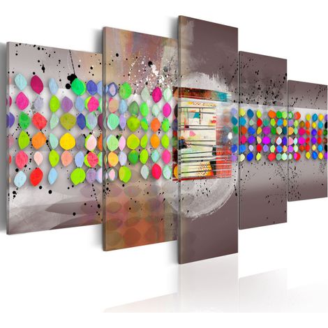 Tableau Imprimé "Abstrait Pois" 50 x 100 cm (1/2)