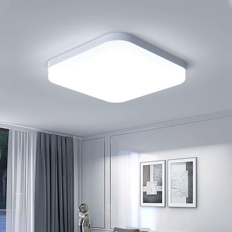 LED-Deckenleuchte, 23 cm, 6500 K, 3240 lm, 36 W, quadratisch, moderne Innenbeleuchtung, Deckenleuchte für Badezimmer, Wohnzimmer, Küche, Schlafzimmer oder Sofa (1/5)