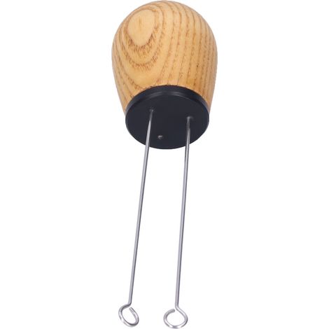Distributeur de café moulu de type aiguille, manche en bois, outil de distribution pour agitateur à café (Couverture noire Fraxinus) (1/5)