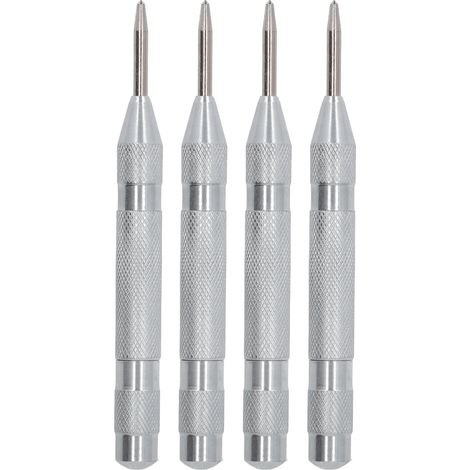 Kit de 4 poinçons automatiques en acier rapide de 12,7 cm (5 pouces) pour installation et maintenance, couleur argent. (1/5)