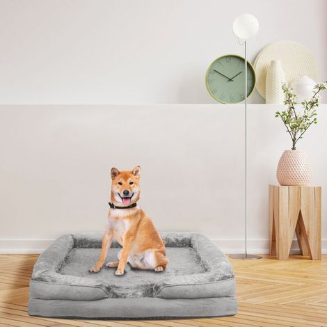 Lit pour Animal Chien Domestique en Forme de Canapé, 160x200cm, Gris (1/5)