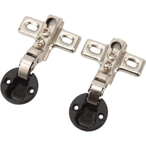 Cerniera a chiusura ammortizzata, sistema di smorzamento idraulico per montaggio su porta, piastra in acciaio laminato a freddo con molla solida, silenziosa da 26 mm, per libreria (mezza copertura) (1/4)