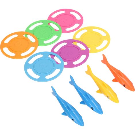 Kinderpool-Spielzeugset: Unterwasserspielzeug zum Tauchen und Schwimmen, aus Kunststoff. (1/5)