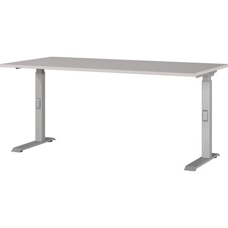Schreibtisch 160cm, kaschmir/silber, DUBA-01 (1/4)