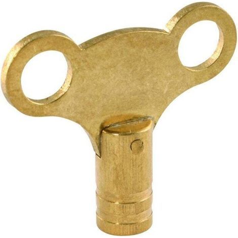Laiton clé de radiateur, purge d'air de radiateur, convient à la plupart des radiateurs (1/4)