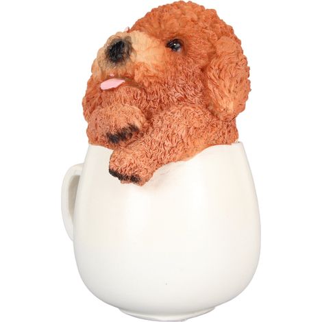 Décoration de tasse en forme de chien en peluche, idéale pour les restaurants, bars, cafés, animaleries, vitrines et cadeaux. (1/5)