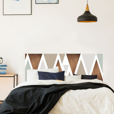 Sticker tête de lit, bois pour un intérieur de chambre cosy scandinave, 60 cm X 160 cm