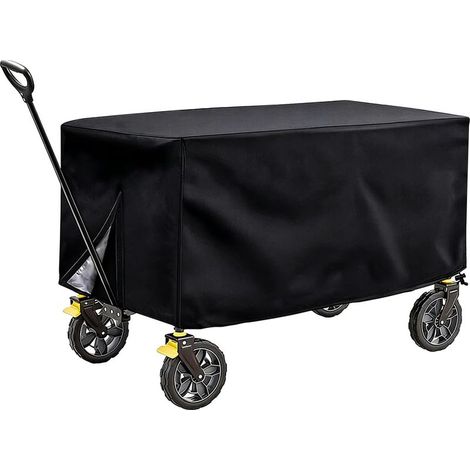 Housse de Chariot à Main Pliable, Imperméable Housse de Protection pour Chariot de Jardin Tissu Oxford 210D Vent Housse de Pluie pour Chariot de Plage Camping, 97x61x56cm (1/5)