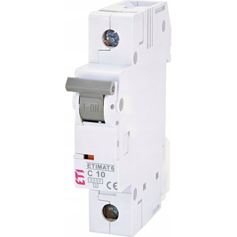 ETI Polam  Disjoncteur État 6 1P C10 - 10A - Gris RAL 7035 - Protection Électrique Sécurisée
