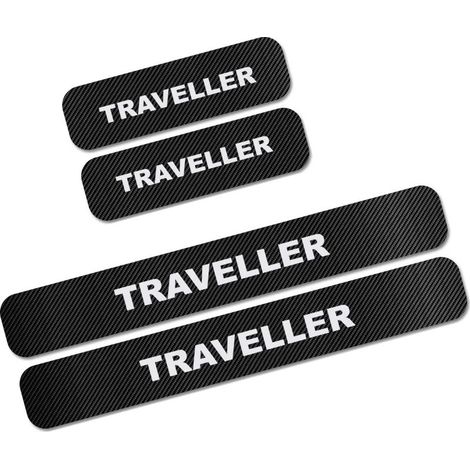 (TRAVELLER) 4 pièces pour PEUGEOT 2008 3008 4008 5008 Expert TRAVELLER GT LINE Protection de seuil de porte autocollante en fibre de carbone (1/3)