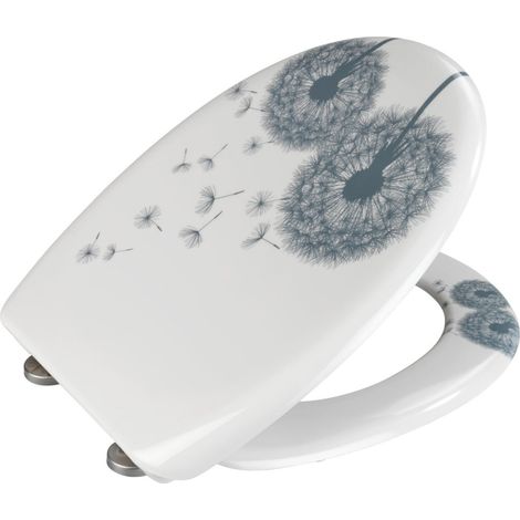 Abattant WC à fermeture douce motif pissenlit ASTERA (1/4)