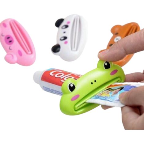 Lot de 4 presse-tubes de dentifrice créatifs à motifs de dessins animés (1/5)