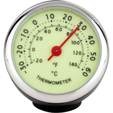 Horloge et thermomètre automobile à quartz, dotés d'un mouvement en acier et d'un cadran sous verre, adaptés aux tableaux de bord disponibles en ABS et en acier inoxydable. (1/5)