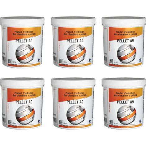 PELLET A9 Produit entretien poêle et chaudière à pellet - 6 Pots de 3x40g (1/4)