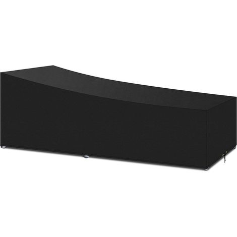 Wasserfeste Sonnenliege Abdeckung 420D Oxford Stoff Outdoor Garten Schwarz (1/5)