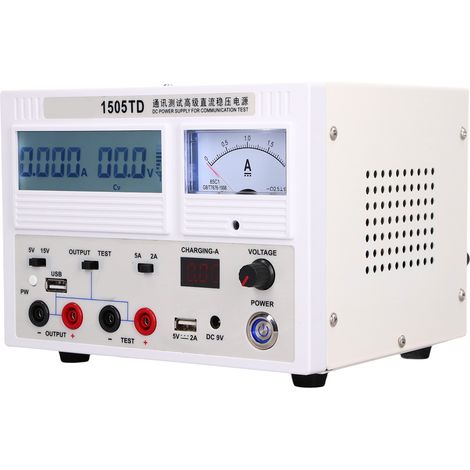 Einstellbares Gleichstromnetzteil 1505T mit LCD-Bildschirm, stabilisiertes Netzteil für Kommunikationstests, 220-V-EU-Stecker, einstellbare Spannungsquelle (1/5)