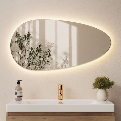 LOMAZOO miroir de salle de bain Adana avec éclairage LED 80 x