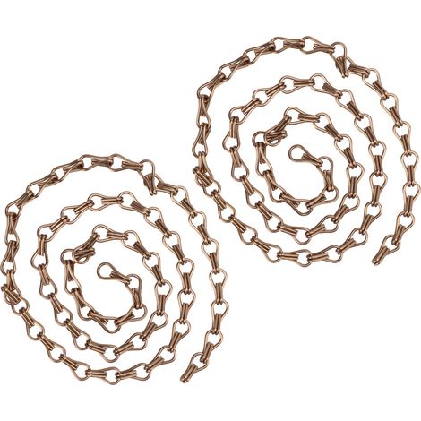 Chaîne d'installation pour voyant indicateur d'incendie avec double boucle, chaîne pour éclairage fluorescent, chaîne de suspension, chaîne fine, chaîne publicitaire en aluminium, 2 pièces/paquet S122 (1/5)