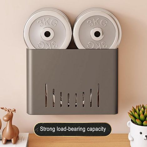 Scatola porta router, mobiletto per router wireless e mensola a muro con fori passacavi sui lati e sul fondo per riporre cavi di rete, router, decoder, ecc. (grigio, 30206,5 cm) adatta per camera da l