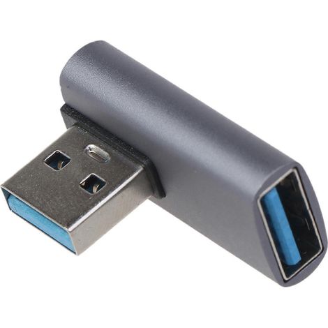 Adaptateur convertisseur USB 3.0 mâle vers femelle coudé à 90° (10 Gbit/s) (1/5)