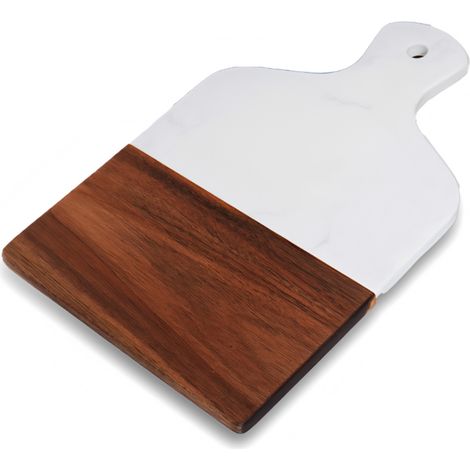 Planche à découper en acacia marbré, planche à découper pour steak, cuisine occidentale, fruits, fromage (1/5)