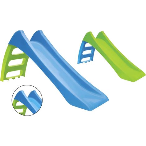 Scivolo Bambini Plastica 116 cm con Attacco Acqua e Scaletta 3 Gradini (1/5)