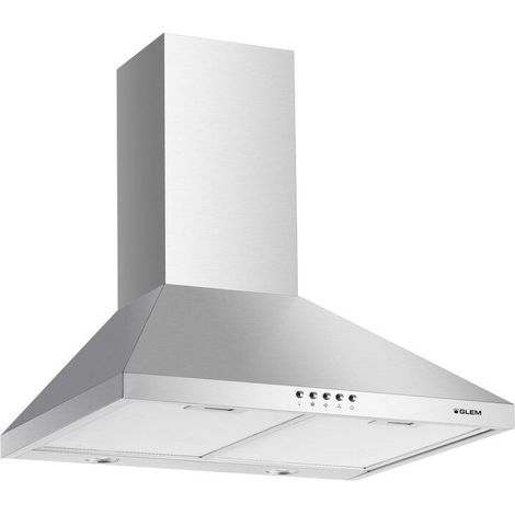 Glem Gas GHP745IX Cappa aspirante a parete Acciaio inossidabile 498 m³/h C