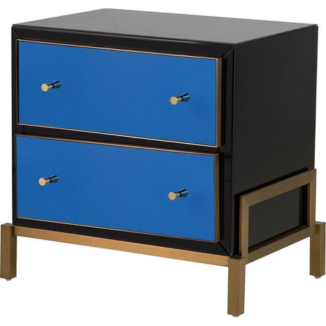 Eternia Edelstahl Spiegel Nachttisch 65x45x62 cm (1/5)