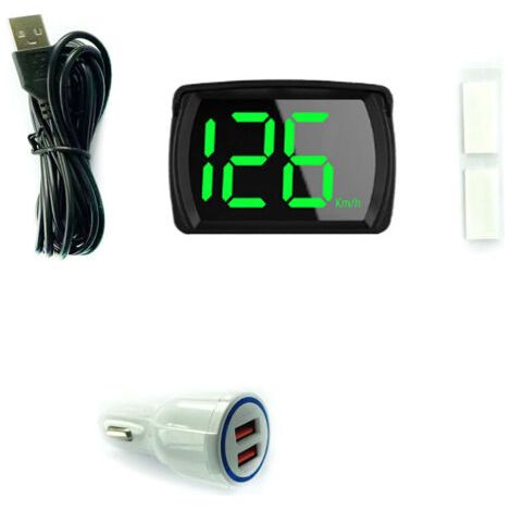 Auto-HUD-Headup-Display KM/H, digitaler GPS-Tachometer mit LED-Anzeige mit großen Zeichen, Auto-Ladeadapter für LKW, SUV, Motorrad (1/5)